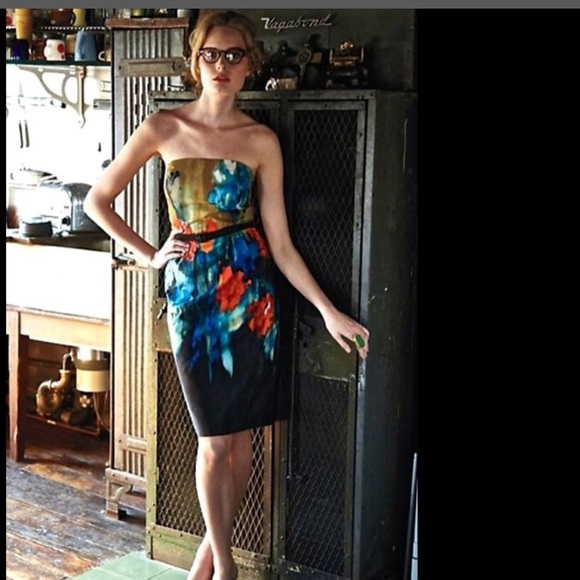 NWT Anthropologie watercolor print dress - Picture 3 of 4